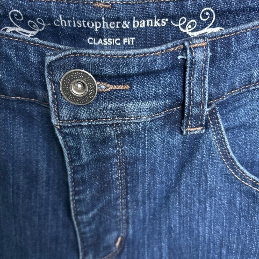 Christopher & Banks Relaxed Straight Leg Jeans, Classic, Size 4 Short - Picture 3 of 4